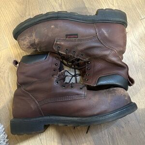 Red Wing Shoes Dark Brown Leather Boots